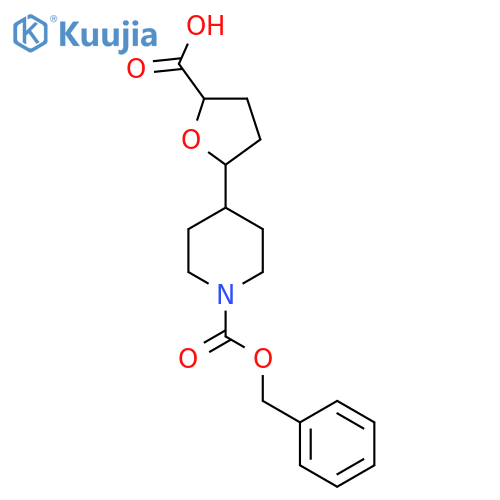 5-(1-Phenylmethoxycarbonylpiperidin-4-yl)oxolane-2-carboxylic acid structure