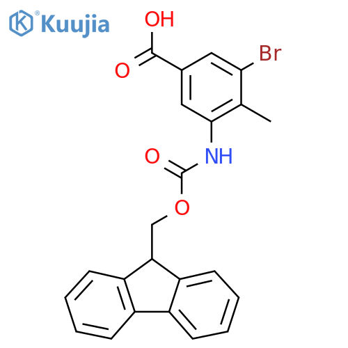 3-Bromo-5-(9H-fluoren-9-ylmethoxycarbonylamino)-4-methylbenzoic acid structure