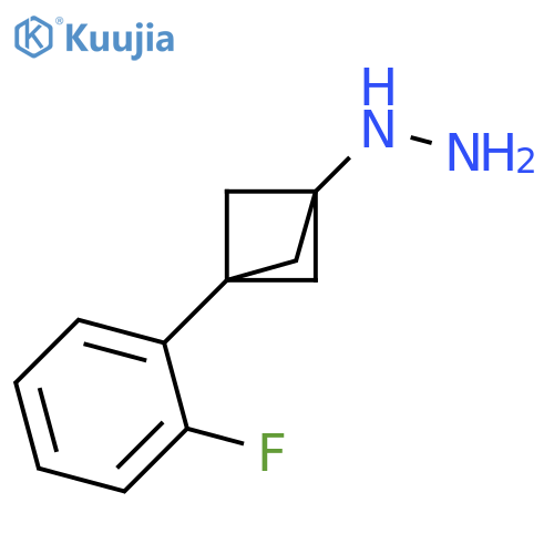[3-(2-Fluorophenyl)bicyclo[1.1.1]pent-1-yl]hydrazine structure