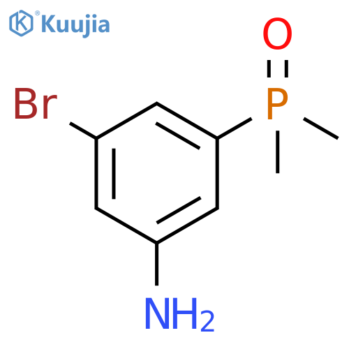 Benzenamine, 3-bromo-5-(dimethylphosphinyl)- structure