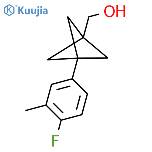 [3-(4-Fluoro-3-methylphenyl)-1-bicyclo[1.1.1]pentanyl]methanol structure