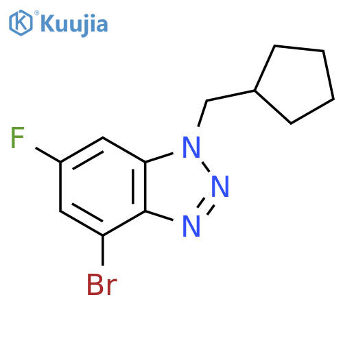 4-bromo-1-(cyclopentylmethyl)-6-fluoro-1H-1,2,3-benzotriazole structure