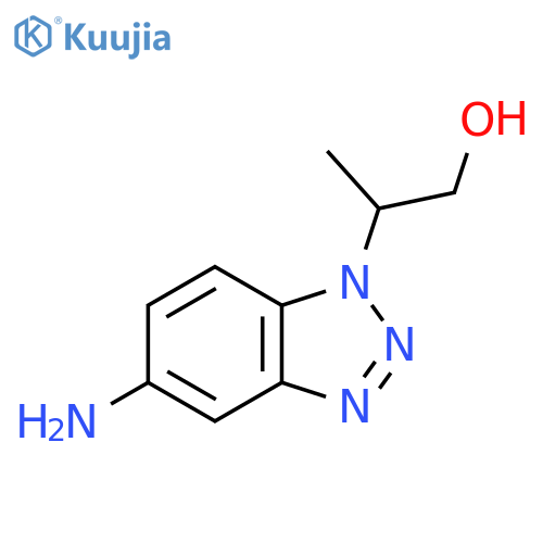 2-(5-amino-1H-1,2,3-benzotriazol-1-yl)propan-1-ol structure