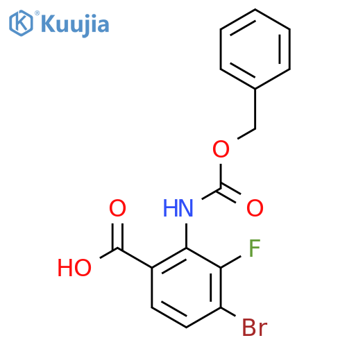 2-{[(Benzyloxy)carbonyl]amino}-4-bromo-3-fluorobenzoic acid structure