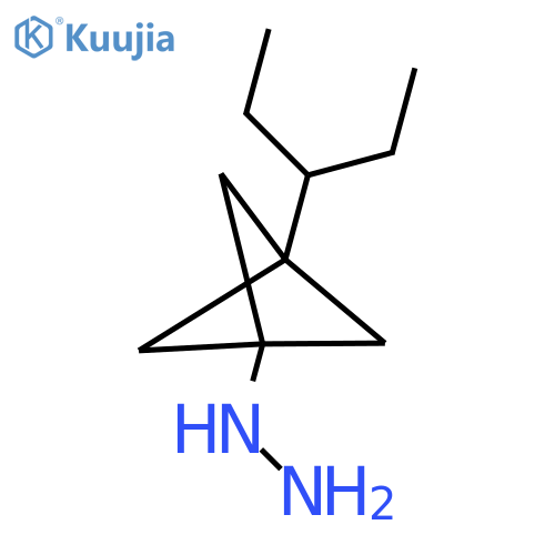 (3-Pentan-3-yl-1-bicyclo[1.1.1]pentanyl)hydrazine structure
