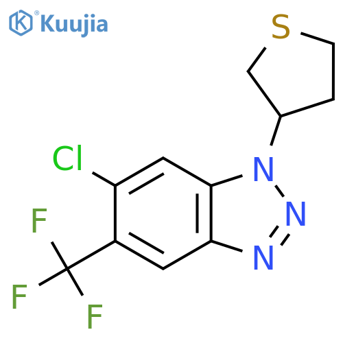 6-chloro-1-(thiolan-3-yl)-5-(trifluoromethyl)-1H-1,2,3-benzotriazole structure