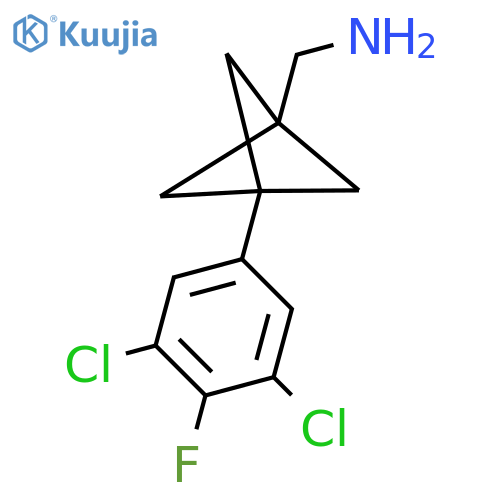 [3-(3,5-Dichloro-4-fluorophenyl)-1-bicyclo[1.1.1]pentanyl]methanamine structure