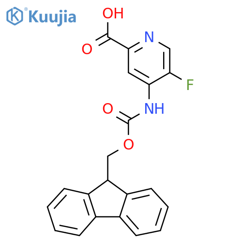 4-({[(9H-fluoren-9-yl)methoxy]carbonyl}amino)-5-fluoropyridine-2-carboxylic acid structure