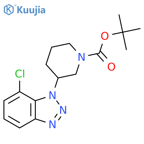 tert-butyl 3-(7-chloro-1H-1,2,3-benzotriazol-1-yl)piperidine-1-carboxylate structure