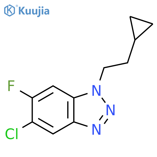 5-chloro-1-(2-cyclopropylethyl)-6-fluoro-1H-1,2,3-benzotriazole structure
