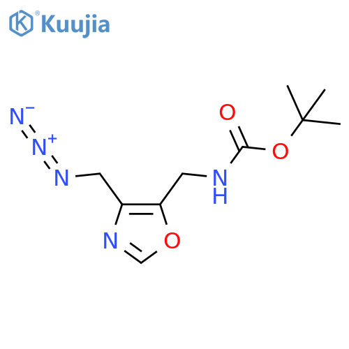 t-Butyl {[4-(azidomethyl)oxazol-5-yl]methyl}-carbamate structure