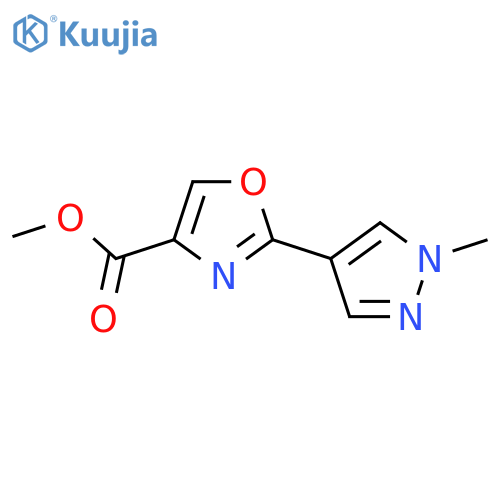 methyl 2-(1-methyl-1H-pyrazol-4-yl)-1,3-oxazole-4-carboxylate structure