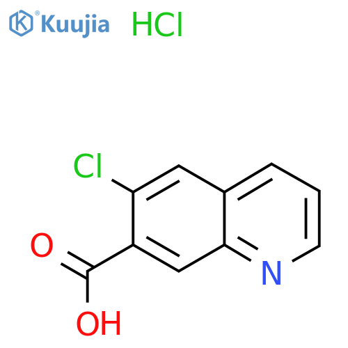 6-Chloroquinoline-7-carboxylic acid;hydrochloride structure