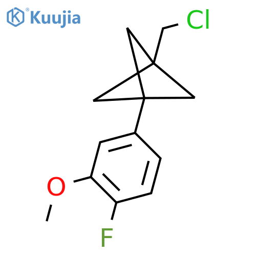 1-(Chloromethyl)-3-(4-fluoro-3-methoxyphenyl)bicyclo[1.1.1]pentane structure