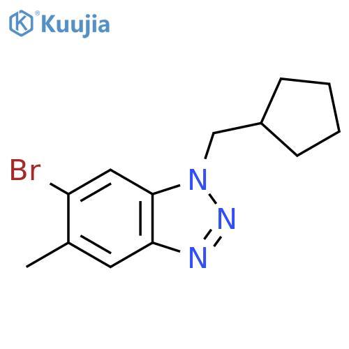 6-bromo-1-(cyclopentylmethyl)-5-methyl-1H-1,2,3-benzotriazole structure