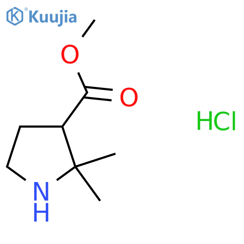 Methyl 2,2-dimethylpyrrolidine-3-carboxylate;hydrochloride structure