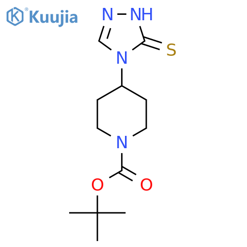 Tert-butyl 4-(5-sulfanylidene-1H-1,2,4-triazol-4-yl)piperidine-1-carboxylate structure