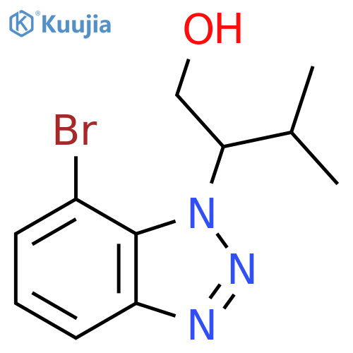 2-(7-bromo-1H-1,2,3-benzotriazol-1-yl)-3-methylbutan-1-ol structure