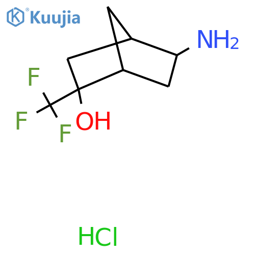 5-Amino-2-(trifluoromethyl)bicyclo[2.2.1]heptan-2-ol;hydrochloride structure