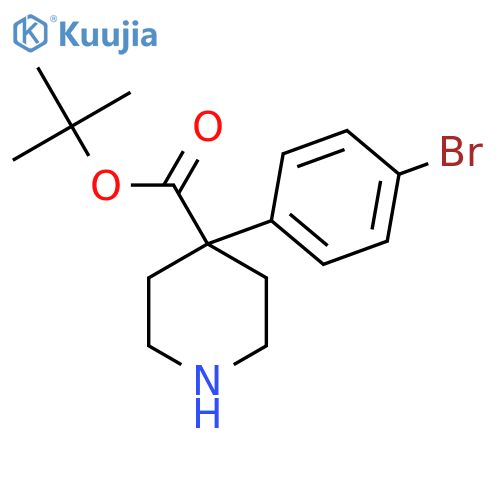 Tert-butyl 4-(4-bromophenyl)piperidine-4-carboxylate structure