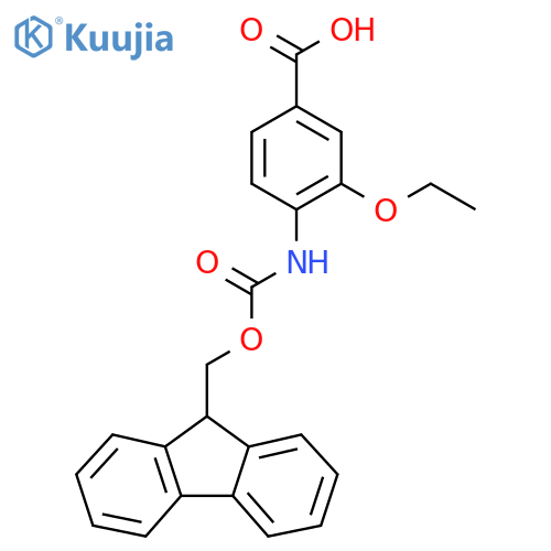 3-ethoxy-4-({[(9H-fluoren-9-yl)methoxy]carbonyl}amino)benzoic acid structure