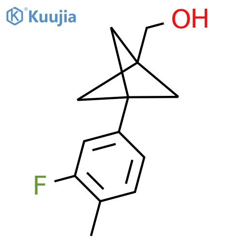 [3-(3-Fluoro-4-methylphenyl)-1-bicyclo[1.1.1]pentanyl]methanol structure