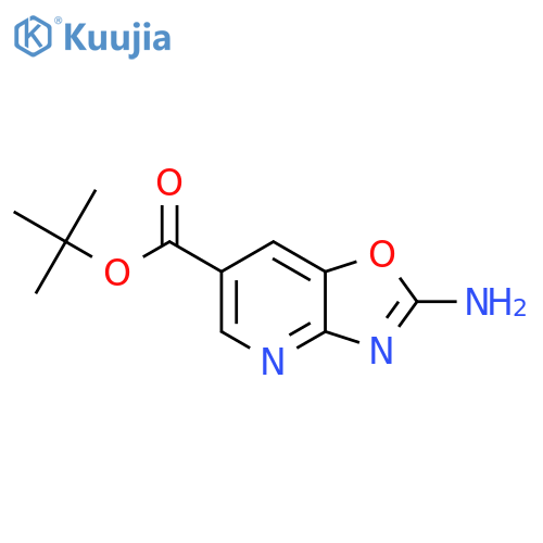Tert-butyl 2-amino-[1,3]oxazolo[4,5-b]pyridine-6-carboxylate structure