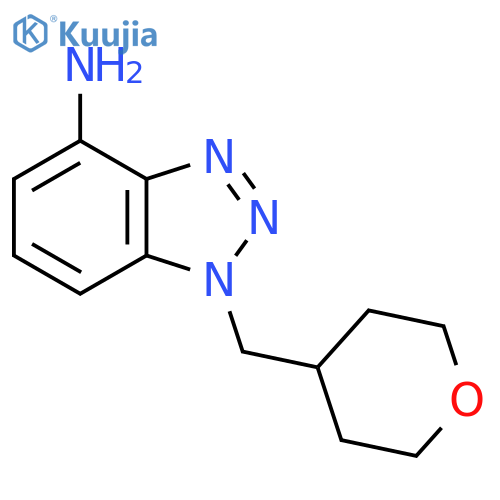 1-[(oxan-4-yl)methyl]-1H-1,2,3-benzotriazol-4-amine structure