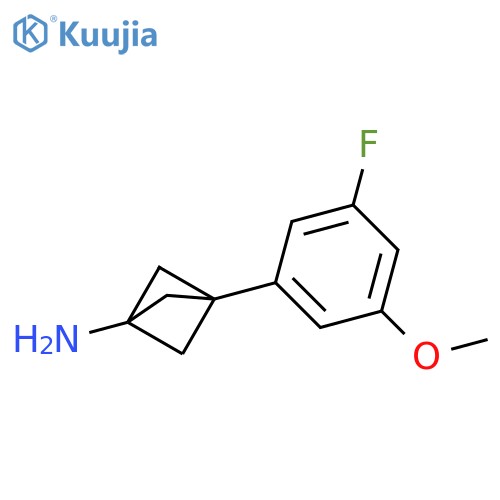 3-(3-Fluoro-5-methoxyphenyl)bicyclo[1.1.1]pentan-1-amine structure