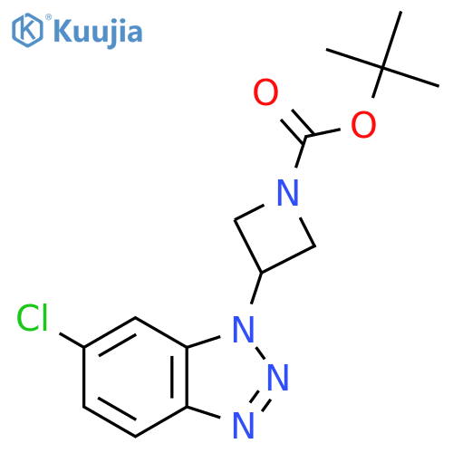 tert-butyl 3-(6-chloro-1H-1,2,3-benzotriazol-1-yl)azetidine-1-carboxylate structure