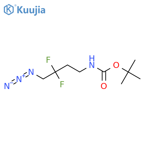 tert-butyl N-(4-azido-3,3-difluorobutyl)carbamate structure