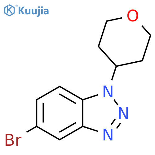 5-bromo-1-(oxan-4-yl)-1H-1,2,3-benzotriazole structure