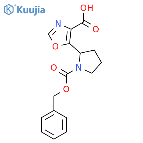 5-{1-[(Benzyloxy)carbonyl]pyrrolidin-2-yl}-1,3-oxazole-4-carboxylic acid structure