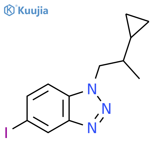 1-(2-cyclopropylpropyl)-5-iodo-1H-1,2,3-benzotriazole structure