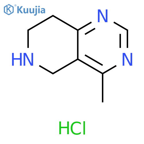 Pyrido[4,3-d]pyrimidine, 5,6,7,8-tetrahydro-4-methyl-, hydrochloride (1:2) structure
