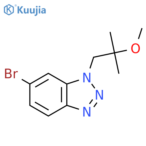 6-bromo-1-(2-methoxy-2-methylpropyl)-1H-1,2,3-benzotriazole structure