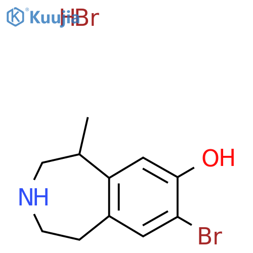 8-Bromo-5-methyl-2,3,4,5-tetrahydro-1H-3-benzazepin-7-ol;hydrobromide structure