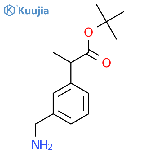 Tert-butyl 2-[3-(aminomethyl)phenyl]propanoate structure