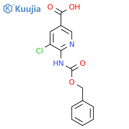 5-Chloro-6-(phenylmethoxycarbonylamino)pyridine-3-carboxylic acid structure