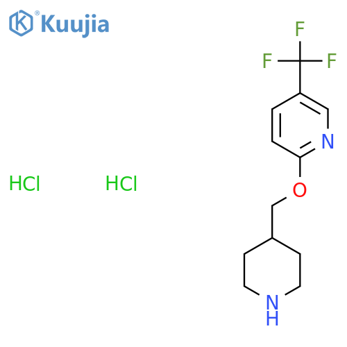 2-(piperidin-4-yl)methoxy-5-(trifluoromethyl)pyridine dihydrochloride structure