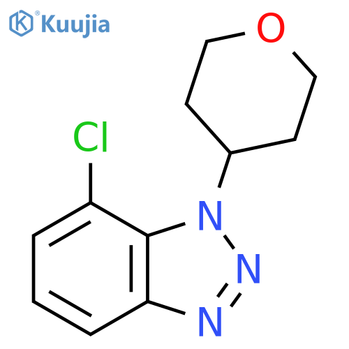 7-chloro-1-(oxan-4-yl)-1H-1,2,3-benzotriazole structure