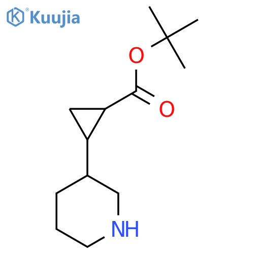Tert-butyl 2-(piperidin-3-yl)cyclopropane-1-carboxylate structure