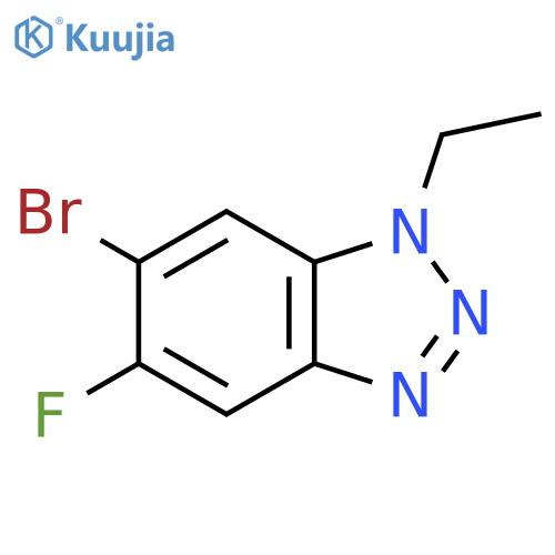 6-bromo-1-ethyl-5-fluoro-1H-1,2,3-benzotriazole structure