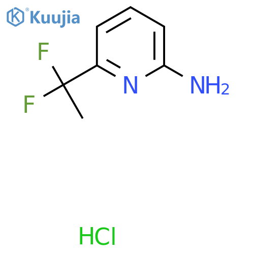 6-(1,1-Difluoroethyl)pyridin-2-amine;hydrochloride structure