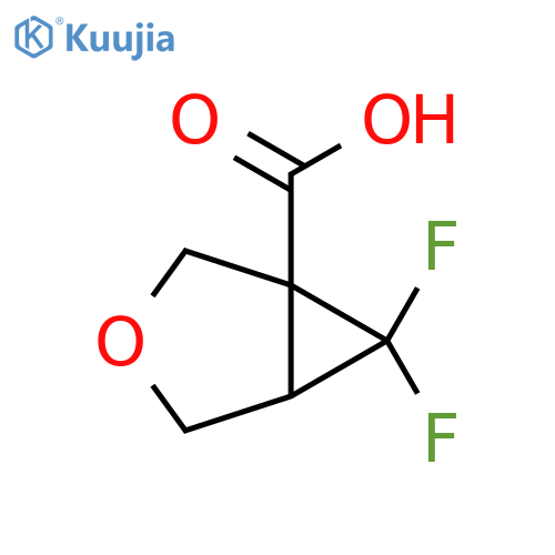6,6-Difluoro-3-oxabicyclo[3.1.0]hexane-1-carboxylic acid structure