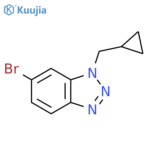 6-bromo-1-(cyclopropylmethyl)-1H-1,2,3-benzotriazole structure