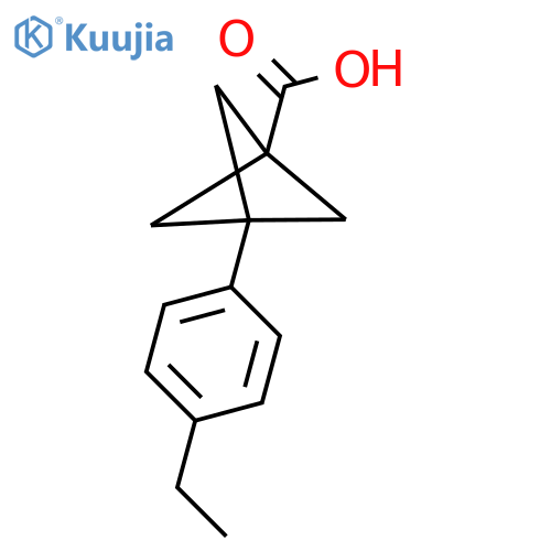 3-(4-Ethylphenyl)bicyclo[1.1.1]pentane-1-carboxylic acid structure