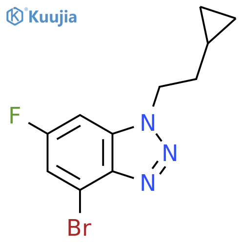 4-bromo-1-(2-cyclopropylethyl)-6-fluoro-1H-1,2,3-benzotriazole structure