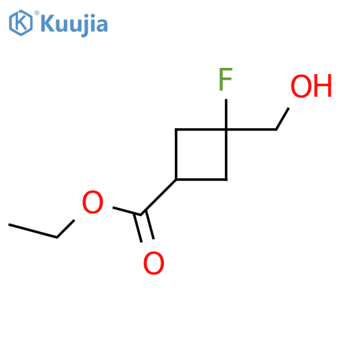 Ethyl 3-fluoro-3-(hydroxymethyl)cyclobutane-1-carboxylate structure