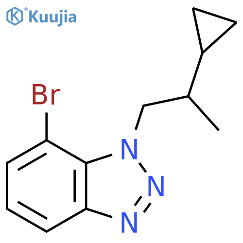 7-bromo-1-(2-cyclopropylpropyl)-1H-1,2,3-benzotriazole structure